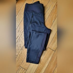 Athleta Peak Hybrid Fleece Tight, Black, Medium